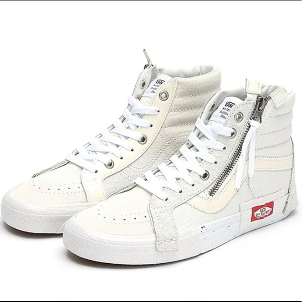 Vans Glitter Mix SK8-Hi Reissue Cap Unisex White 0A3WM1TUT WMS 9 MENS 7.5